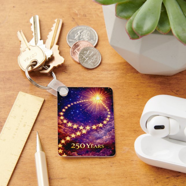 Porte-clés 4th of July 50 Stars 250 Years USA Independence (Bureau)