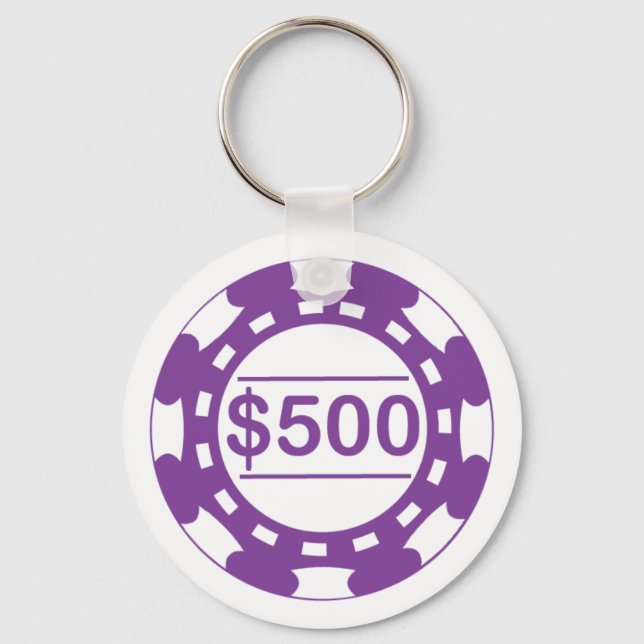 Porte-clés 500 $ Casino Chip Porte - clé (Recto)