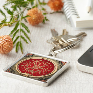 Porte-clés [500] Vegvisir - Viking Gold Magic Runic Compass