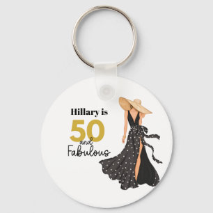 Porte-clés 50 et Fabulous black and Gold Birthday Party