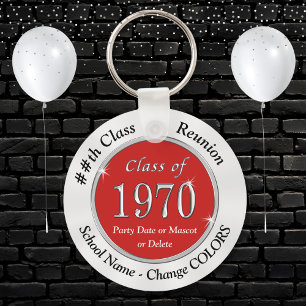 Porte-clés 50 Year Class Reunion Souvenirs in Your Colors