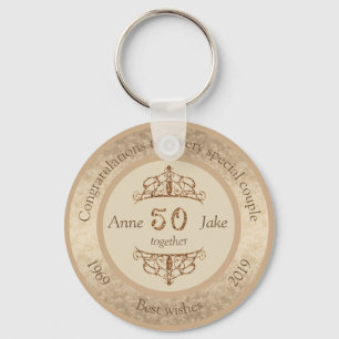 Porte-clés 50e anniversaire de Mariage Cadeaux pour les coupl