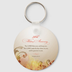 Porte-clés 50e anniversaire du Mariage, Seigneur bénisse et g