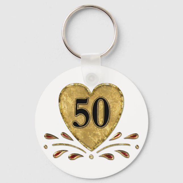 Porte-clés 50e anniversaire - Or (Recto)