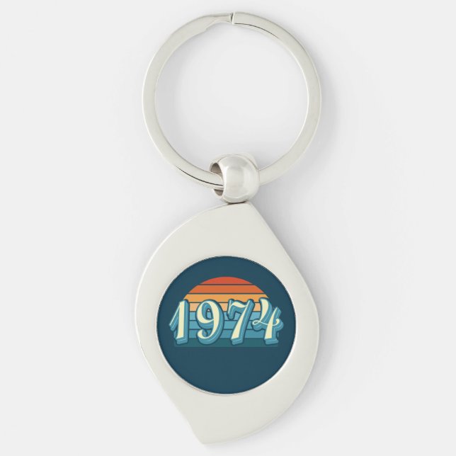 Porte-clés 50e anniversaire Vintage 1974 (Devant)