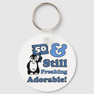 Porte-clés 50ème anniversaire mignon pour les femmes