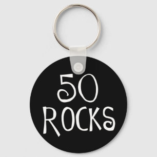 Porte-clés 50th birthday gifts, 50 ROCKS