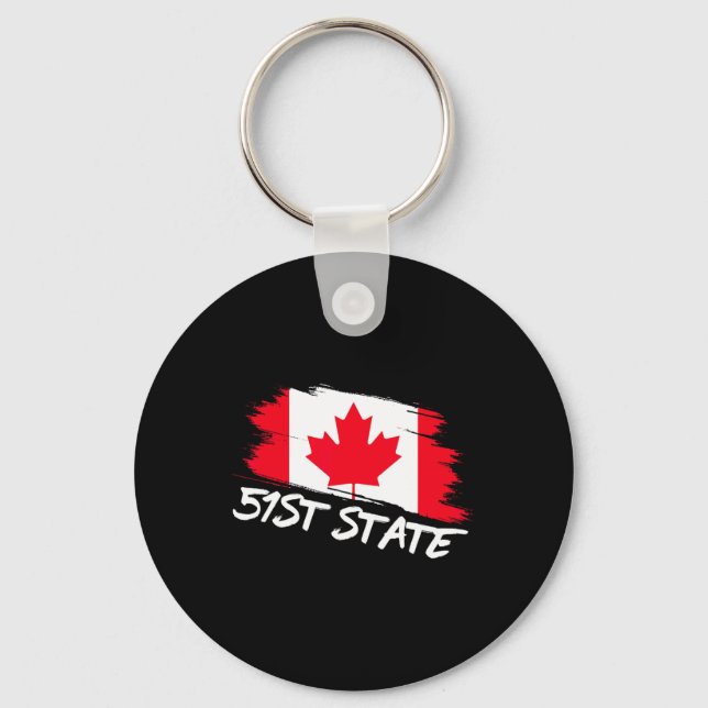 Porte-clés 51e État Canada 51 Mème drôle Trump (Recto)