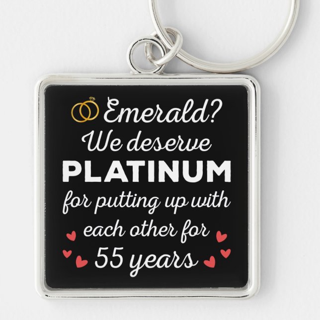 Porte-clés 55e anniversaire du Mariage I - Emerald Funny Coup (Devant)