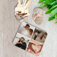 5 Photo Collage personnalisé Porte - clé personnal