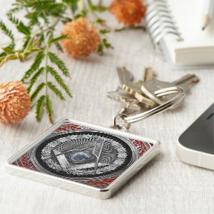 Porte-clés [600] Master Mason - Silver Square & Compass