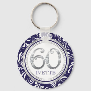 Porte-clés 60e anniversaire Porte - clé-Marine Bleu & Argent