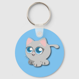 Porte-clés 6473-bébé-chat-vecteur CUTE BABY KITTEN CAT LIGH