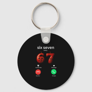 Porte-clés 67 Appelle Drôle Mème 67 Silly Ai Apple Brainro