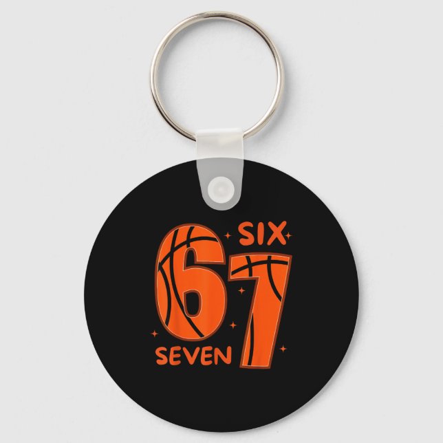 Porte-clés 67 Basket Six Seven 6 7 Mème 6  (Recto)