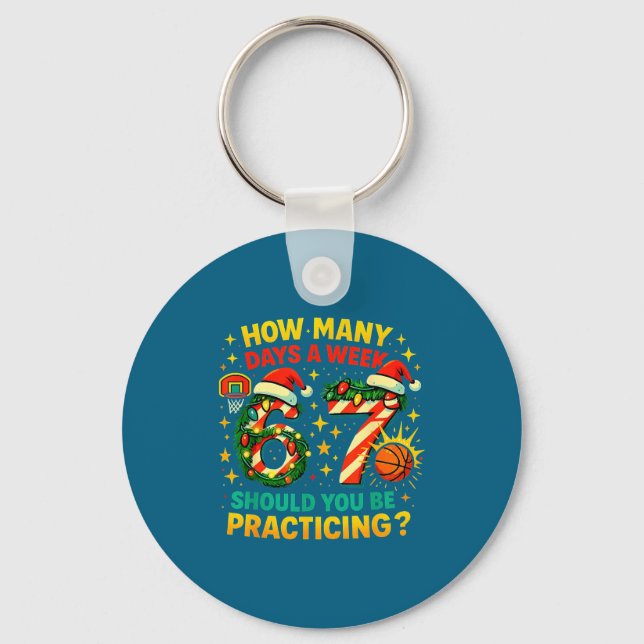 Porte-clés 67 Basketball Christmas Funny Practice Meme Gift  (Recto)