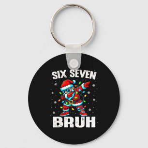 Porte-clés 67 Bruh Noël Six Sept Mème Dab Santa