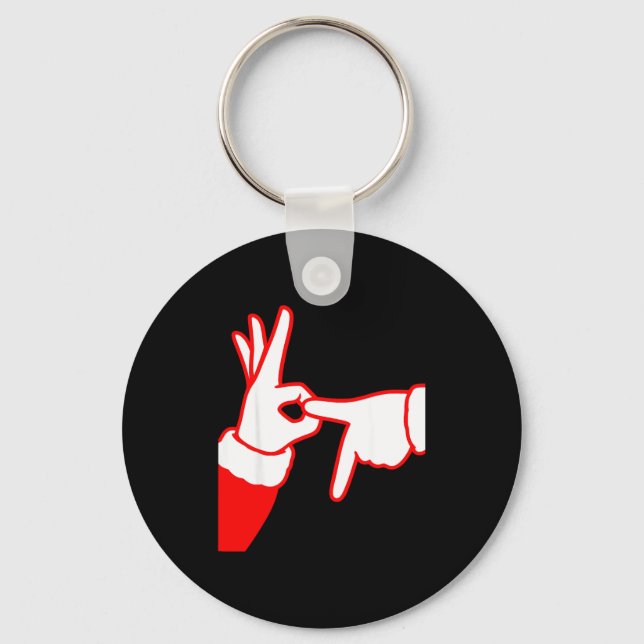 Porte-clés 67 Christmas Hands Signals Santa Claus 6 7 Hand Ge (Recto)