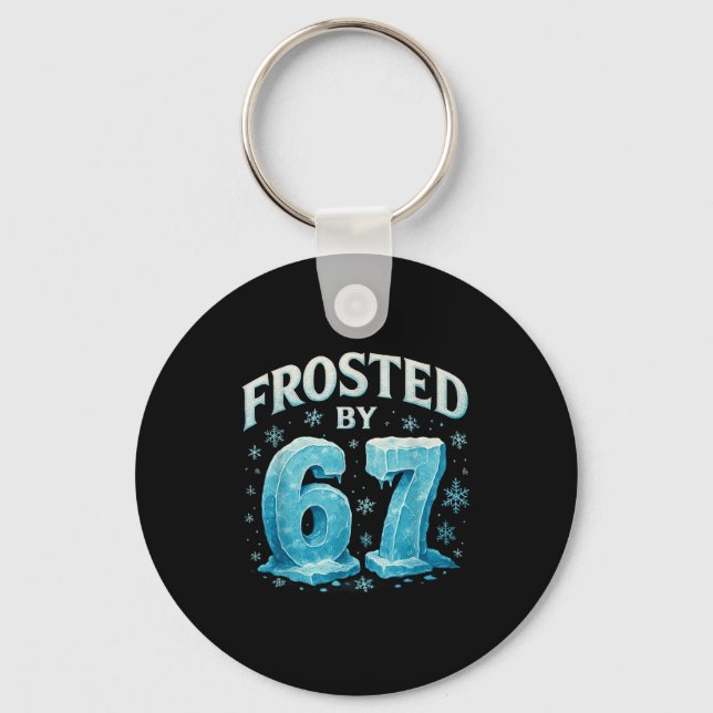 Porte-clés 67 Christmas Ice Frost Cold 6 7 Internet Meme Xmas (Recto)