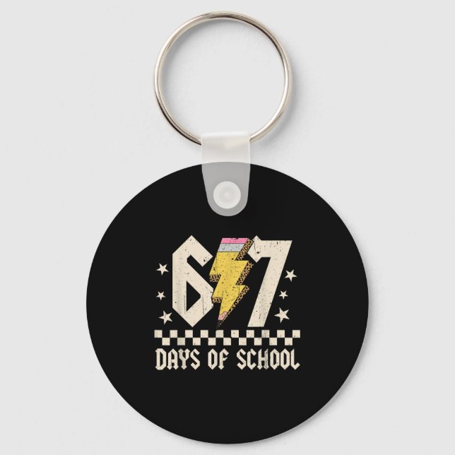 Porte-clés 67 Days Of School Meme Slang Abcd Rock Boys Girls  (Recto)