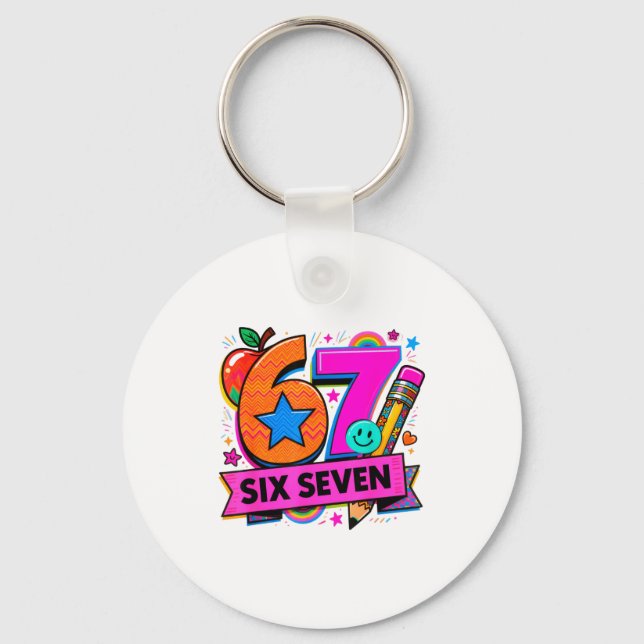 Porte-clés 67 Days School 67 Six Seven Funny 67 Teachers Stud (Recto)