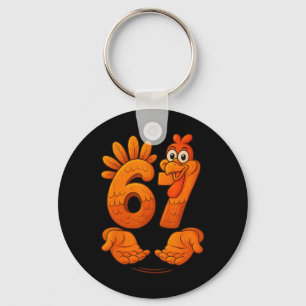 Porte-clés 67 Dinde de Thanksgiving Drôle Gen Alpha Meme Merc