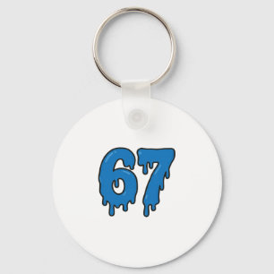 Porte-clés 67 Drip Melt Six Seven Mème Alpha Gen Argot Drôle
