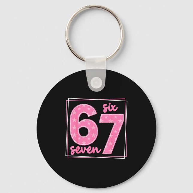 Porte-clés 67 drôle numéro 67 anniversaire Meme  (Recto)