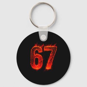 Porte-clés 67 Flamme Numéro Six Sept Mème 67 Enfant