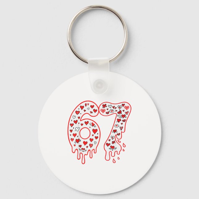 Porte-clés 67 Glace Dégoulinante Mème Six Sept Génération Alp (Recto)