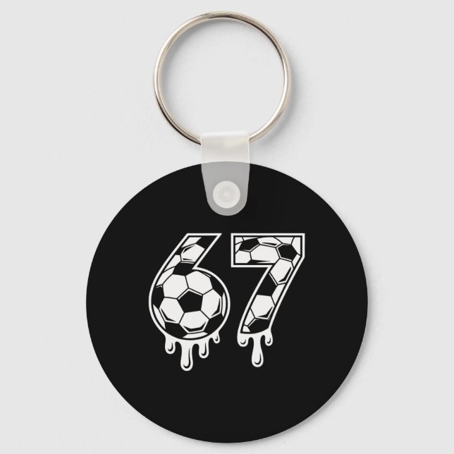 Porte-clés 67 Glace qui coule Foot Gen Alpha Six Seven Mème  (Recto)