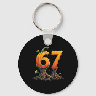 Porte-clés 67 Halloween Brainrot Mème 6 7 Nombres Six Sept P