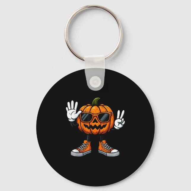 Porte-clés 67 Halloween Citrouille Funny Brainrot mème enfant (Recto)