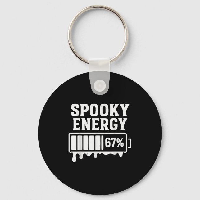 Porte-clés 67 Halloween Énergie Effrayante Brainrot Meme Six  (Recto)