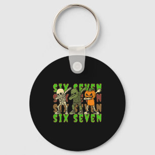 Porte-clés 67 Halloween Mème Six Sept Squelette Dabant Zombie