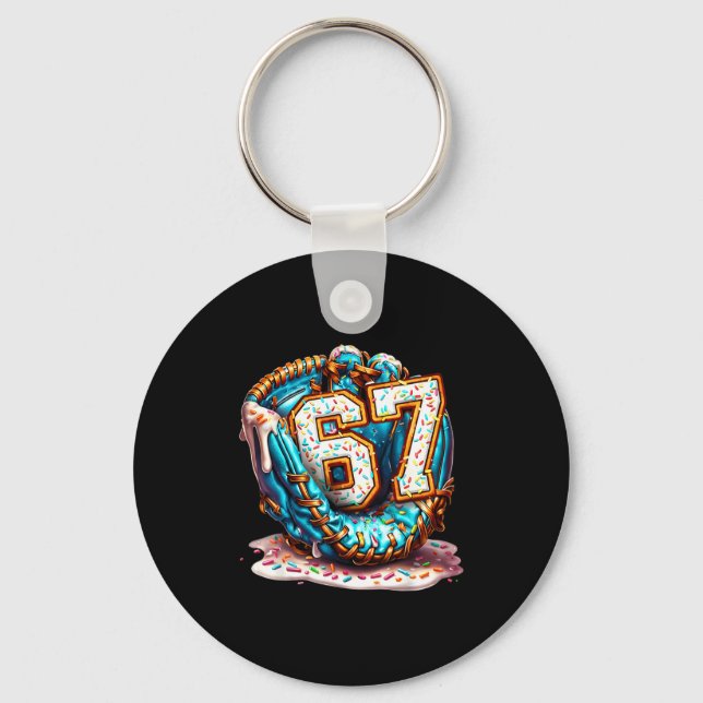Porte-clés 67 Ice Cream Drip Funny Six Seven Baseball  (Recto)