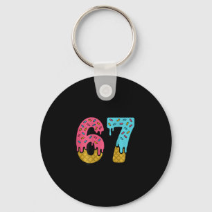 Porte-clés 67 Ice Cream Drip Meme Six Seven Jour de Match (su