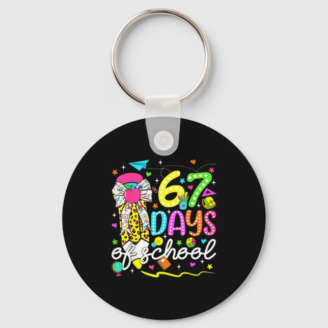 Porte-clés 67 Jours D'école Filles Coquette Crayon À Arc 67 J (Recto)