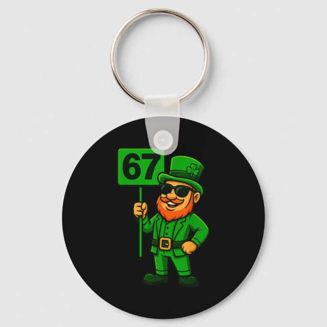 Porte-clés 67 Leprechaun Six Seven Gen Meme Lucky Vibes St Pa (Recto)