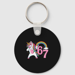 Porte-clés 67 Licorne Dabbing Pour Filles Six Sept Mème Enfan
