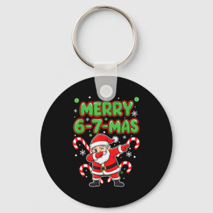 Porte-clés 67 Meme Alpha Gen Argot Joyeux 6-7-mas Père Noël C