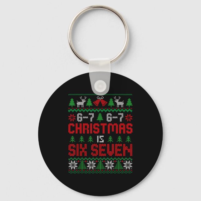 Porte-clés 67 Meme Boy Funny Six Seven Ugly Christmas Sweater (Recto)