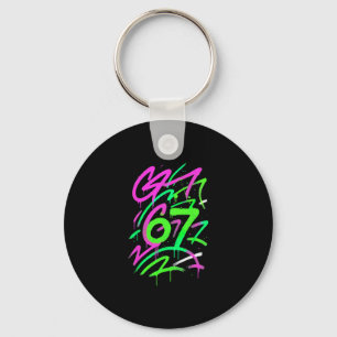 Porte-clés 67 Meme Caché Tendance Gen Z Alpha Six Seven 6 7