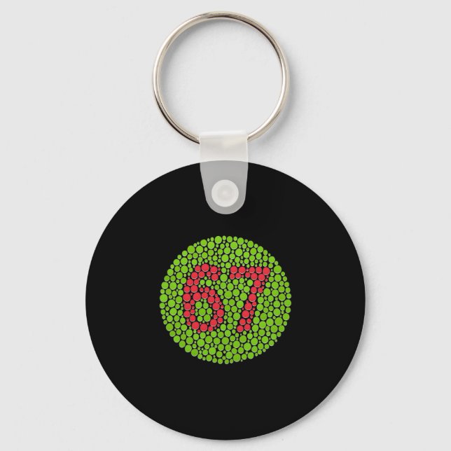 Porte-clés 67 Meme Caché Tendance Gen Z Alpha Six Seven 6 7  (Recto)