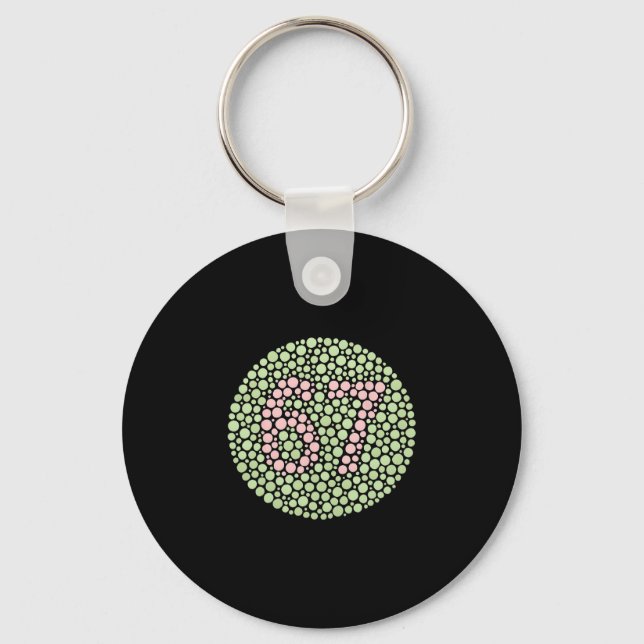 Porte-clés 67 Mème caché tendance Gen Z Alpha Six Seven 6 7  (Recto)