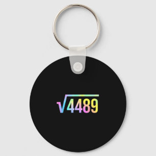 Porte-clés 67 Meme d'argot Tie Dye drôle Racine carrée 4489 M