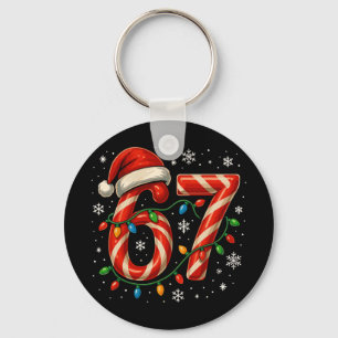 Porte-clés 67 mème de Noël drôle six sept lumières de Noël bo