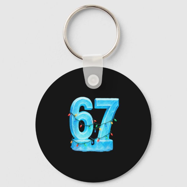Porte-clés 67 Meme de Noël Glace Fête de Noël Pyjama 6 7  (Recto)