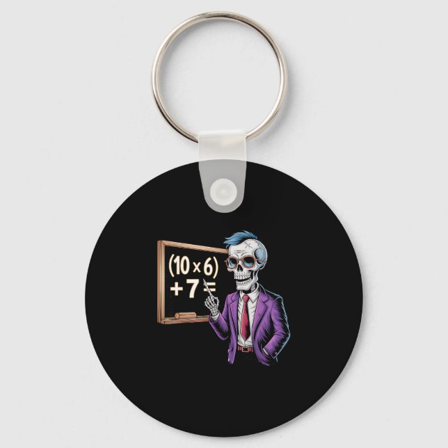 Porte-clés 67 Mème de professeur de mathématiques Brainrot Si (Recto)