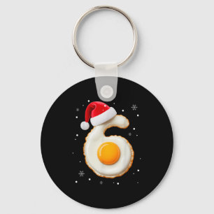 Porte-clés 67 Meme Drôle Numéro 6 Œuf Bacon Costume de Noël C